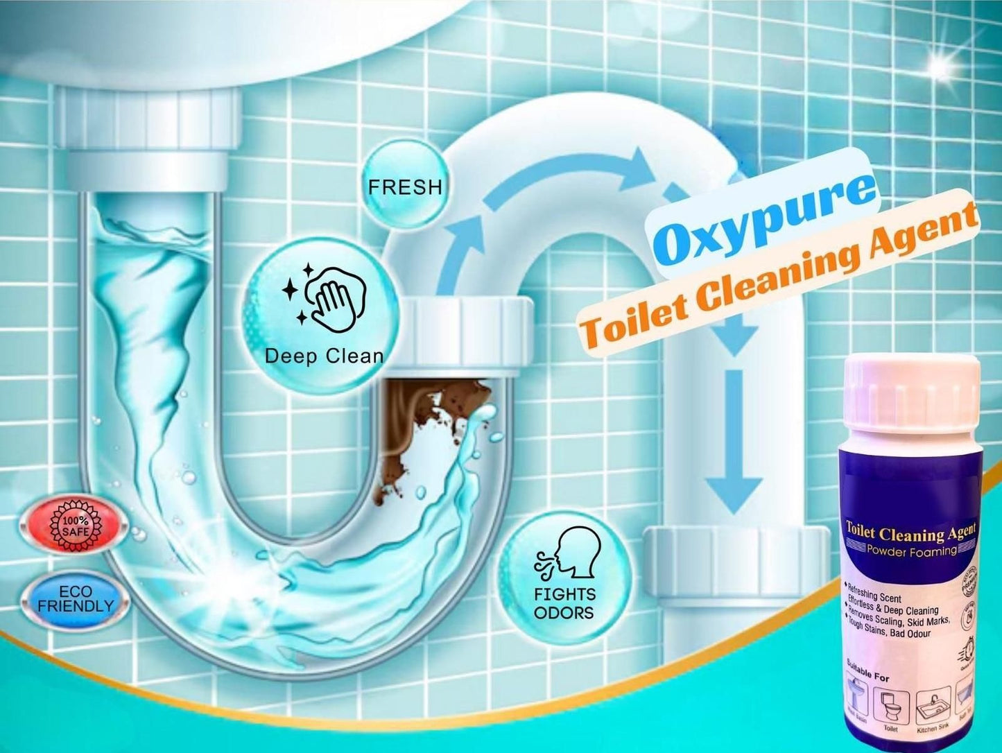 ✨Toilet Cleaning Agent - Hundred Percent Original Product - Money Back Guarantee(🎉Pack Of 2)